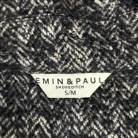 Emin & Paul Shoreditch Wool Alpaca Double Breasted Coat S - Picture 10 of 11